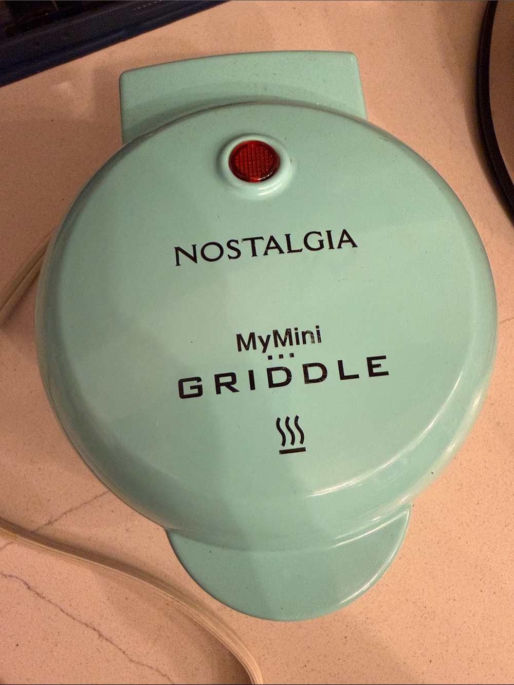 Nostalgia Mint Green Mini Electric Griddle Aqua Color